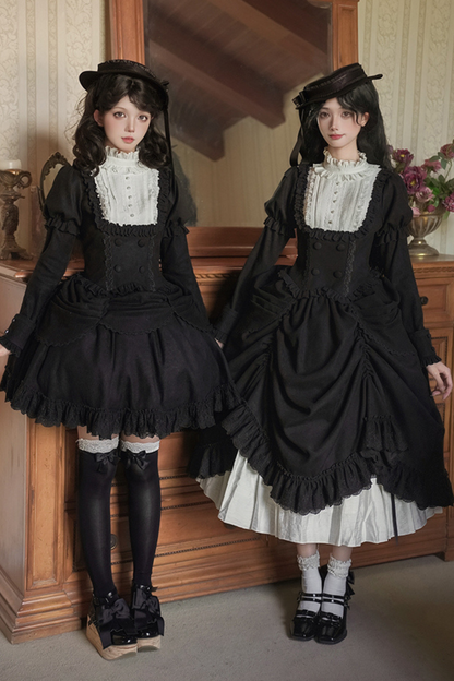 [Reservations] Classical Top + Curtain Skirt + Ribbon Collar + Hat