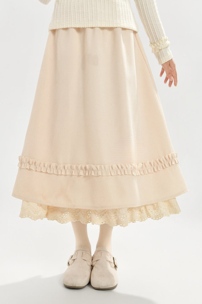 レースプレッピースタイルスカート