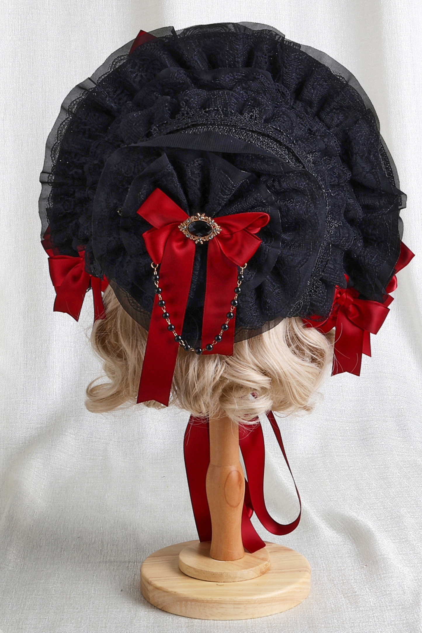 リボンゴシックロリータボンネット