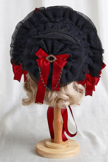 リボンゴシックロリータボンネット