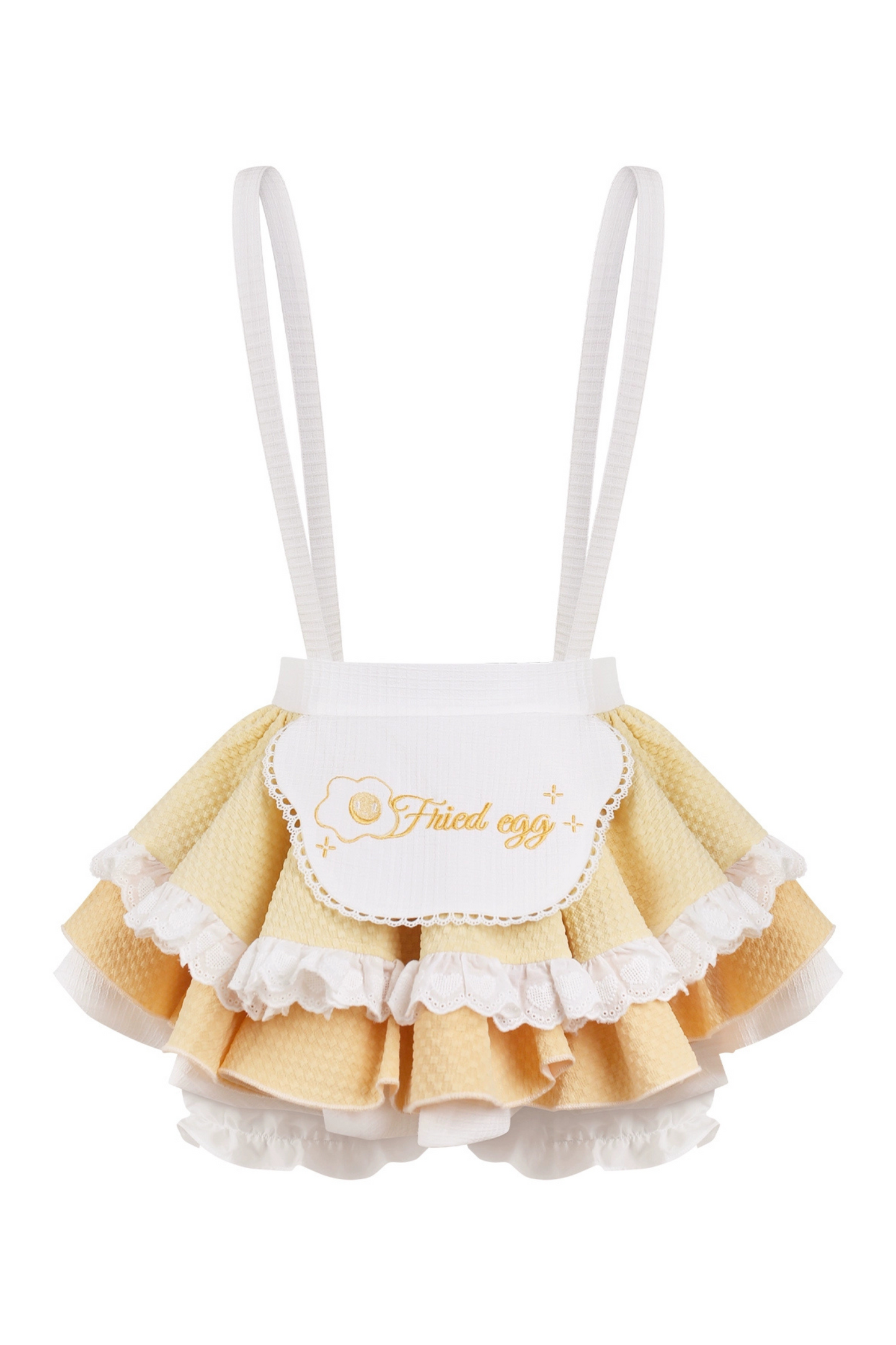 パインカラードールトップス+フリルサスペンダースカート