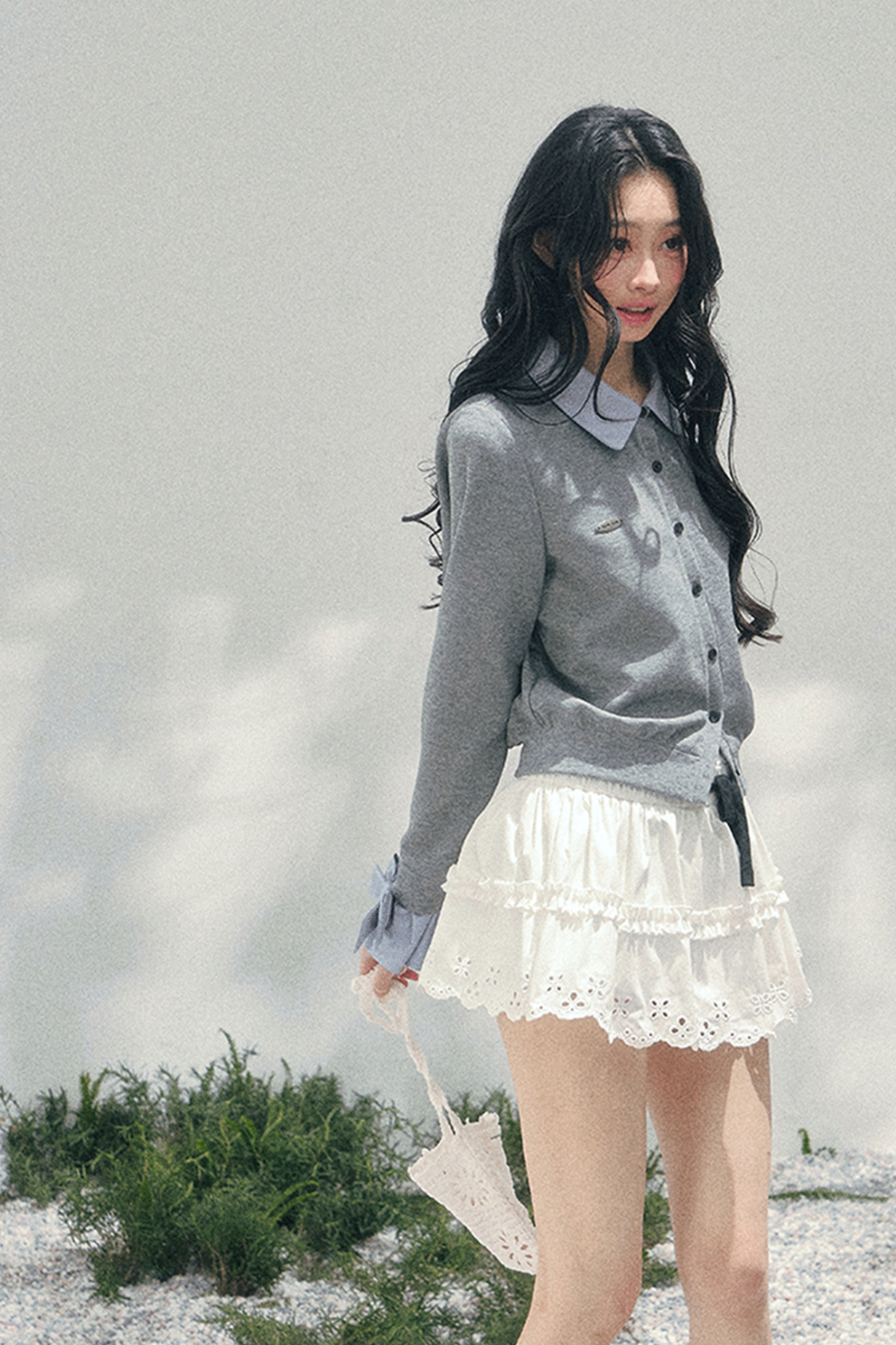 フレンチフェイクツーピースポロセーター