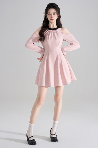 スイートキュートピンクフリルドレス