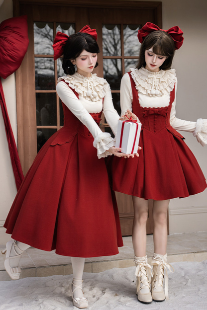 Velvet Rose Suspender Dress + Top + Ribbon