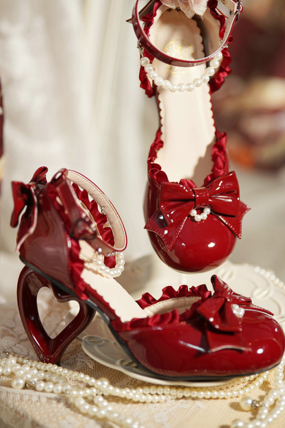 ハートラブロリータパールピーチヒール