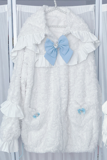 Bunny Hooded Boa Coat