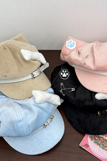 Blue Kitten Ear Beret