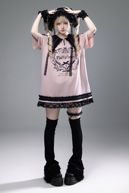 Witch Apprentice Subculture T-shirt Dress + Suspender Apron