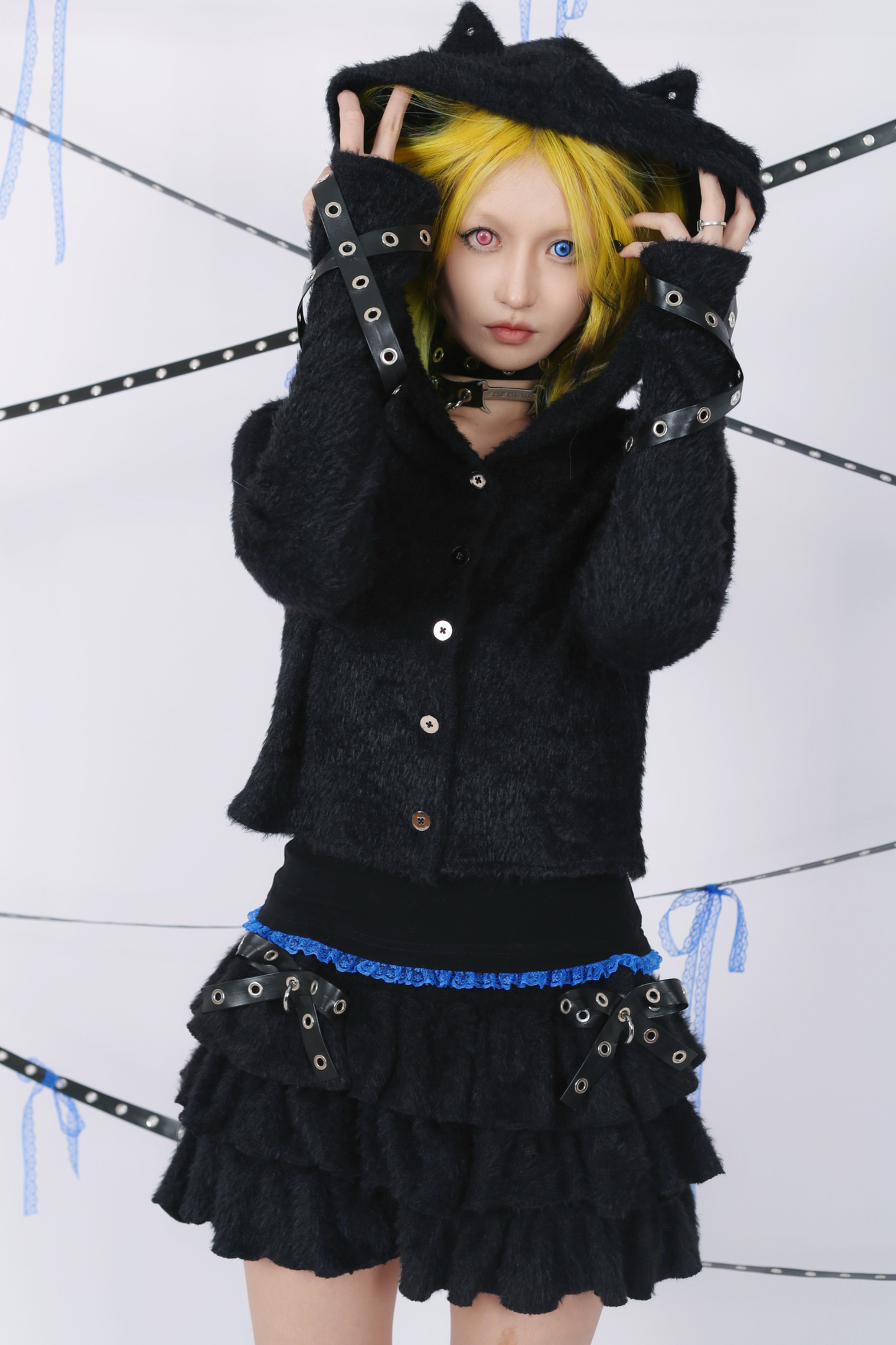 Cat Ear Hooded Top + Culottes