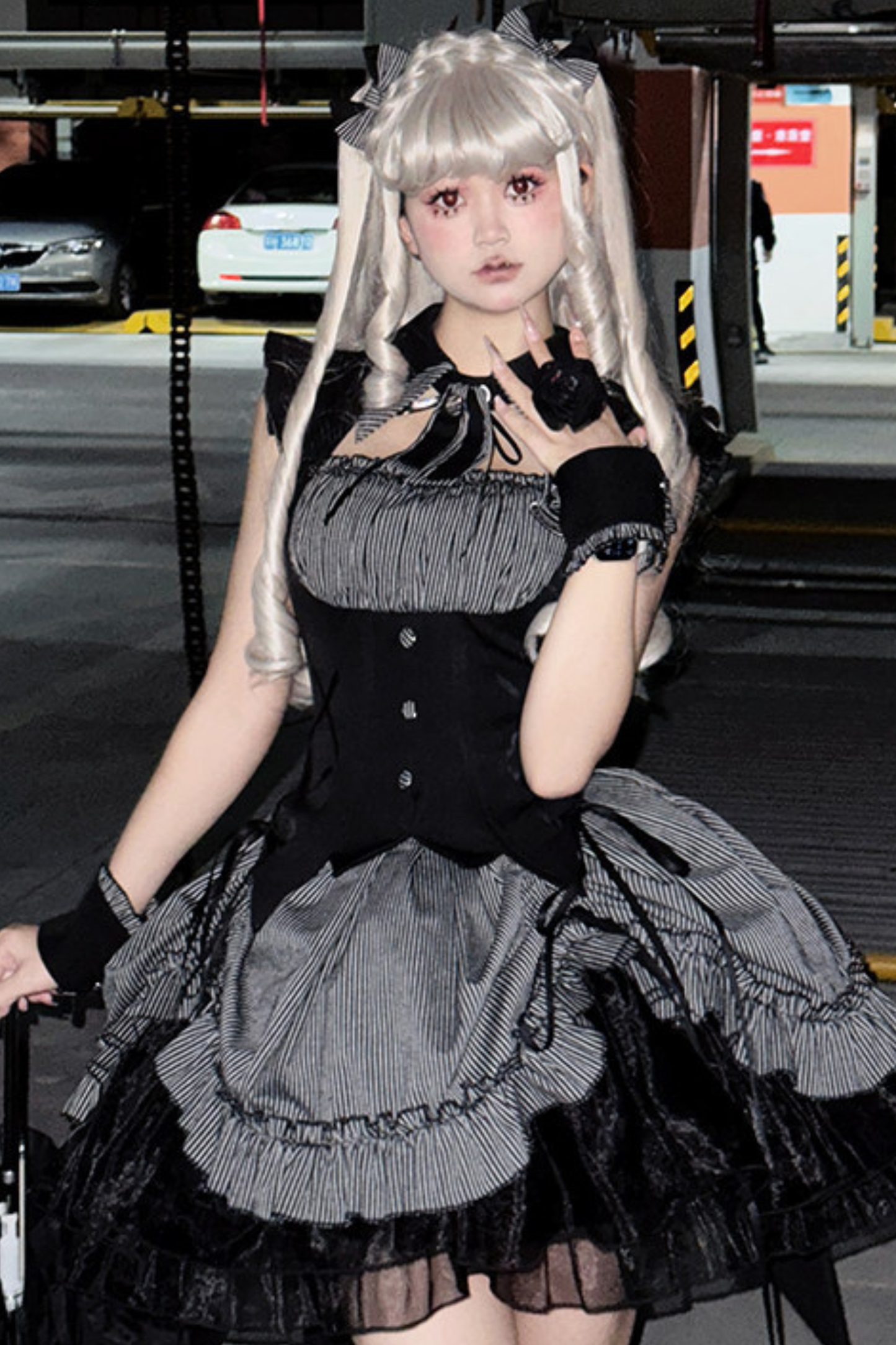 【4月8日予約締切】ゴシックリボンロリータハット+サイドグリップ