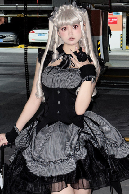 【4月8日予約締切】ゴシックリボンロリータハット+サイドグリップ