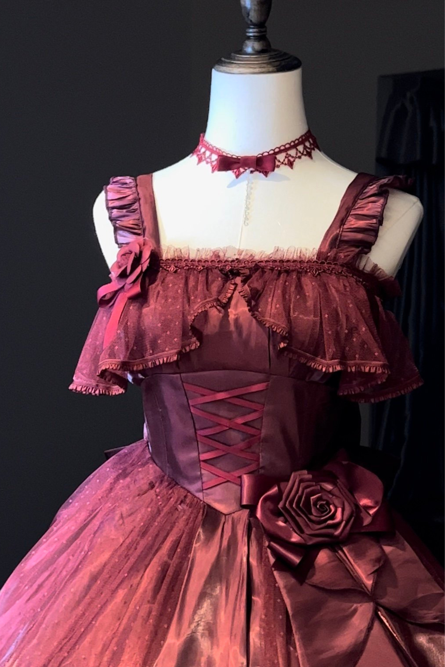 Elegant Style Rose Princess Dress