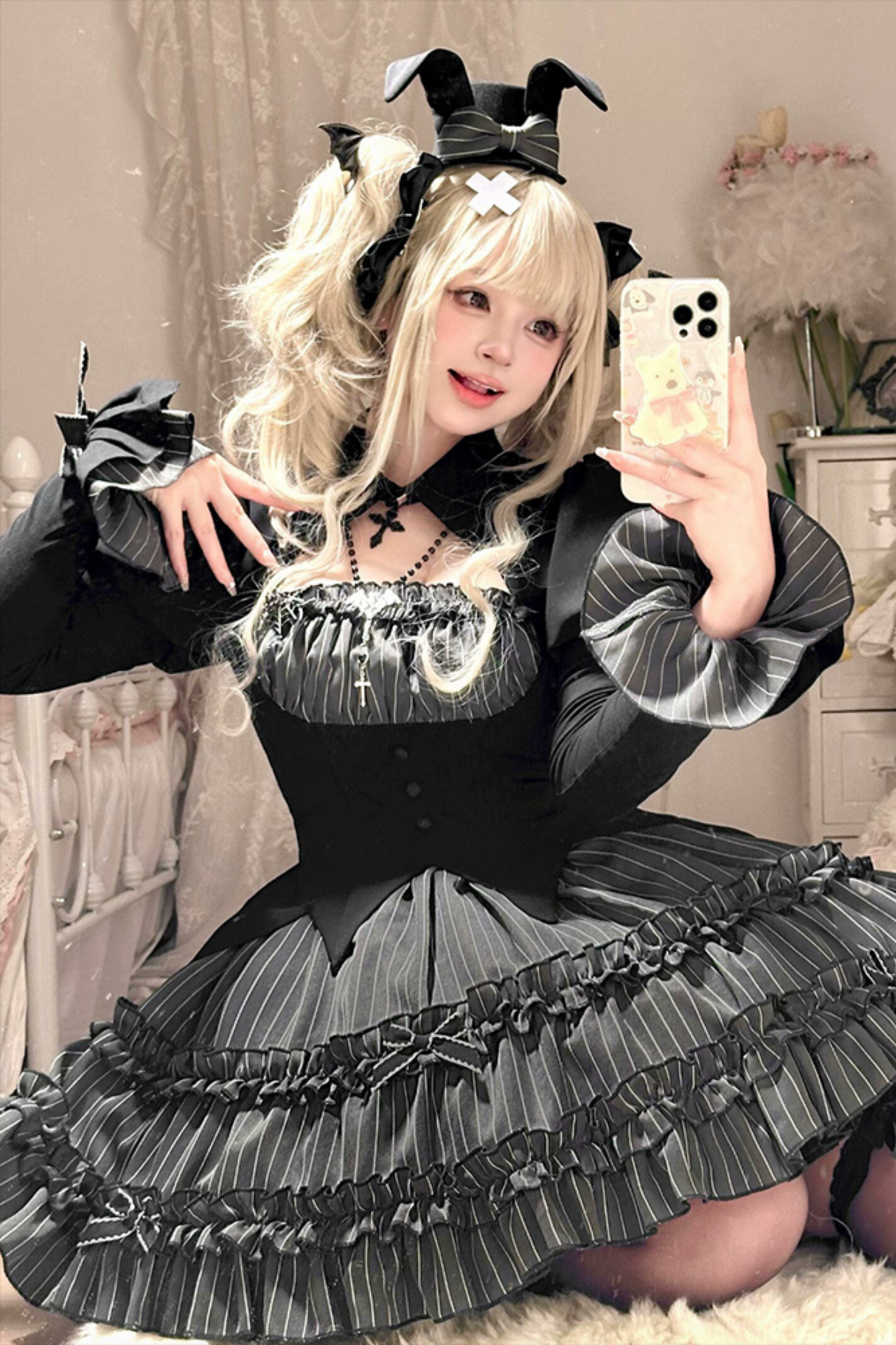 Rabbit Duke Gothic Lolita Dress + Bunny Ear Hat