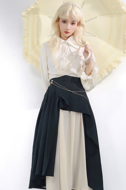 エレガントシャツ+イレギュラースカート