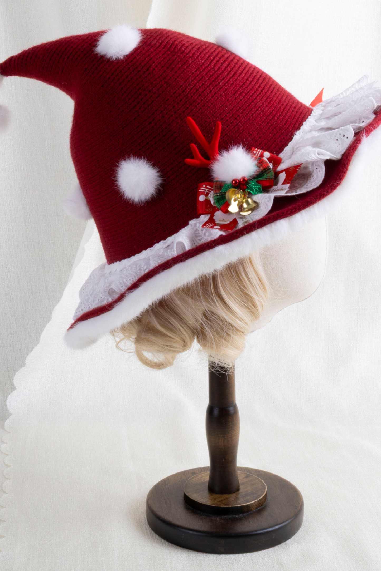 ダークレッドロリータハット