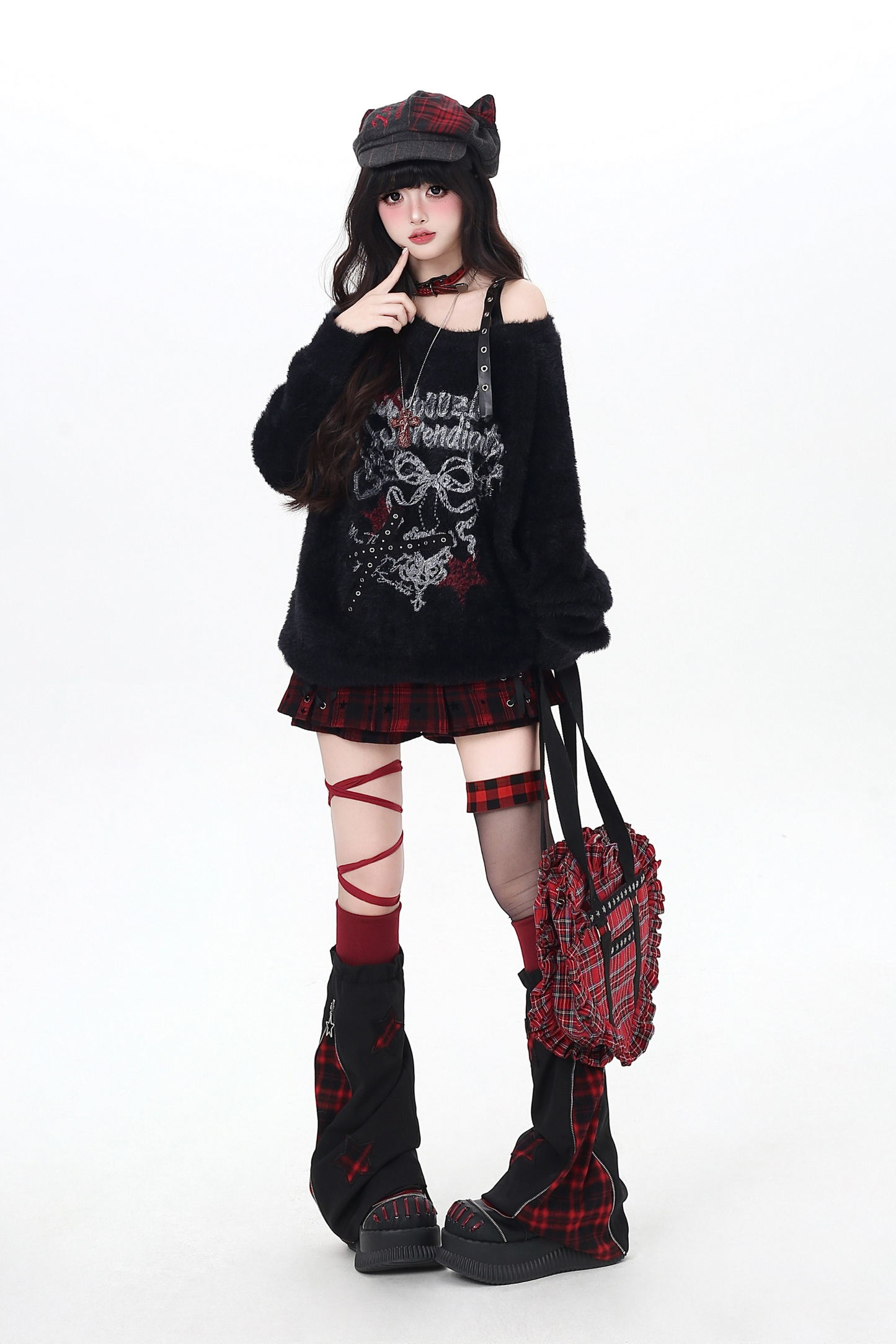 Sweet Cool Ribbon Off-the-shoulder Top