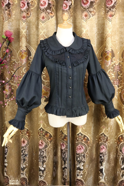 Chiffon Retro Doll Collar Blouse