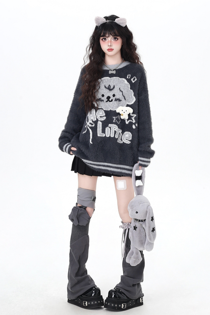 ルーズアニマルデザインセーター