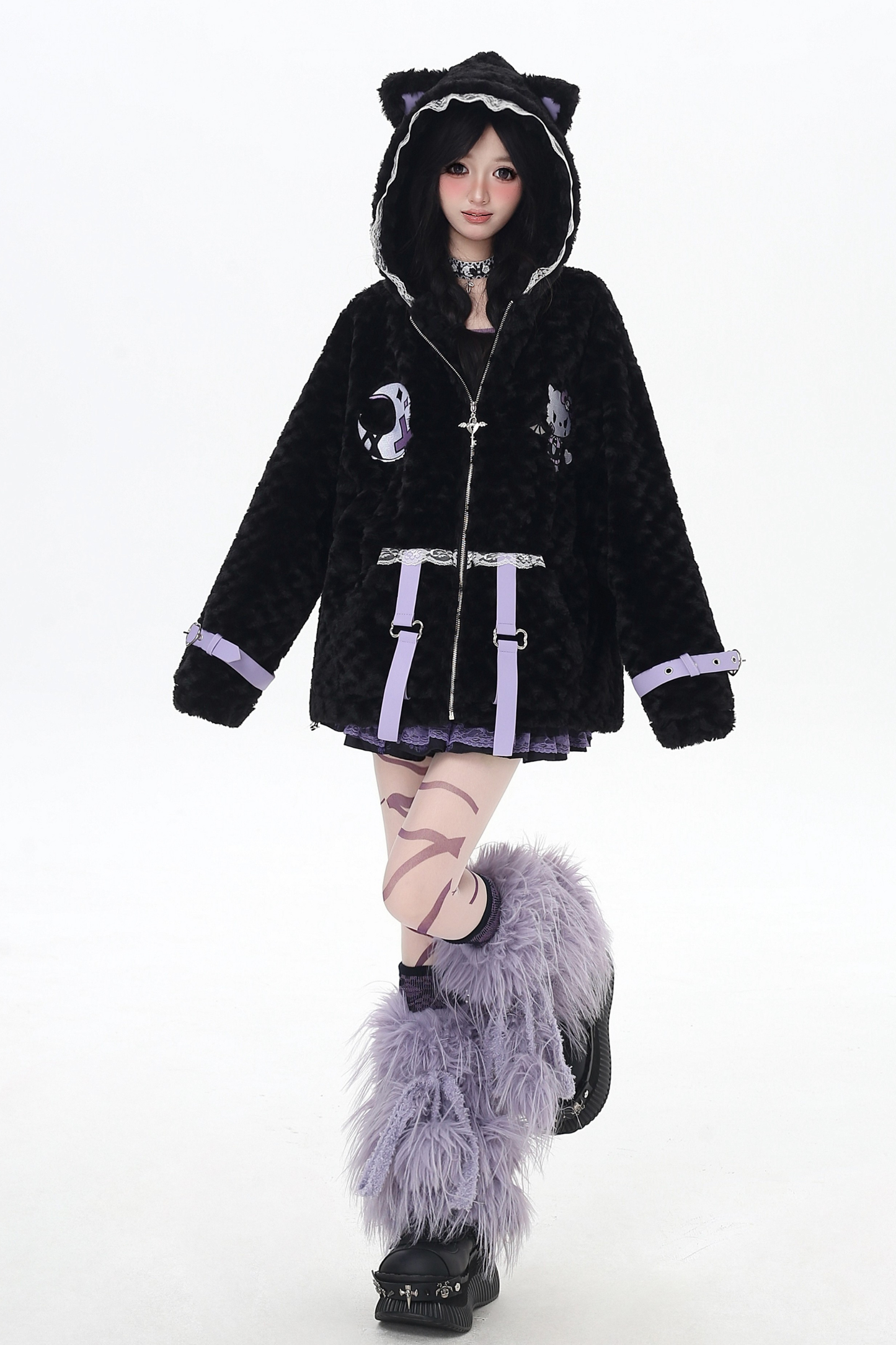 猫耳フードサブカルジャケット