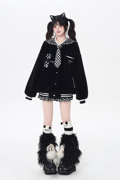 パッチワークラムモードジャケット