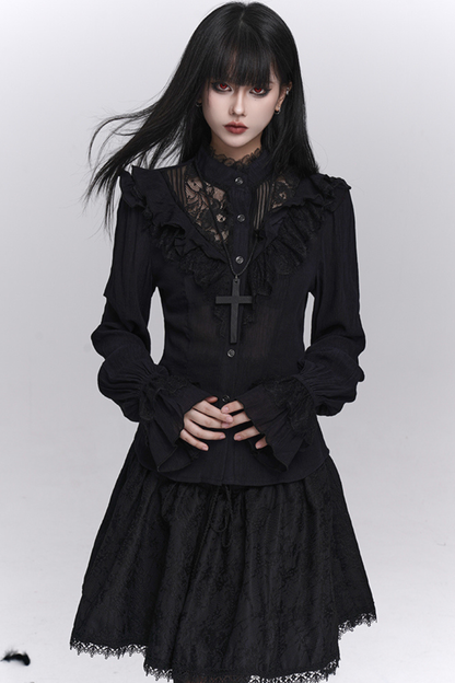 Mode Dark Ghost Girl Blouse