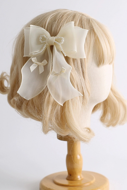 Cream Cake Pearl Flat Lolita Accessories