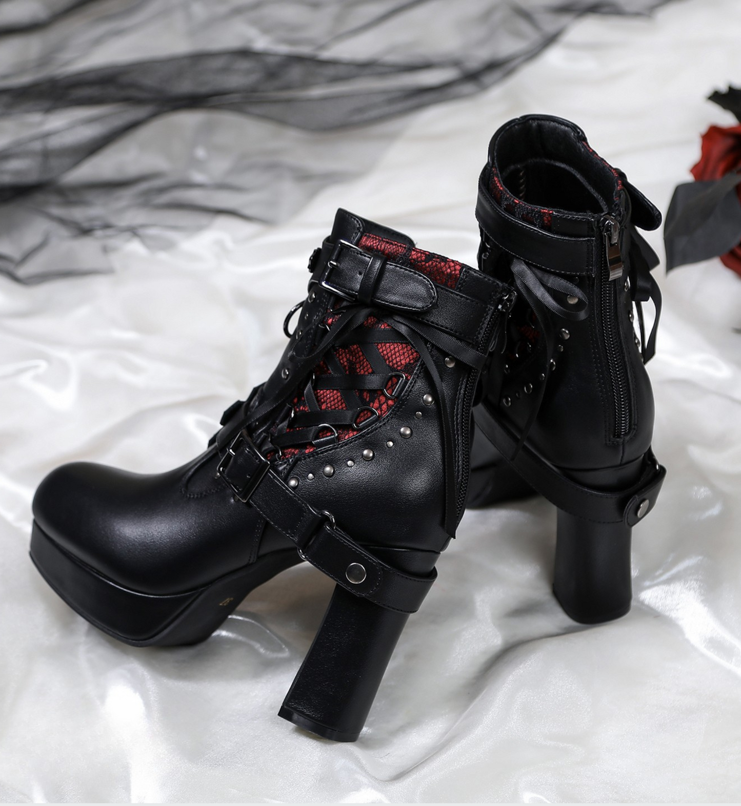 【12月8日予約締切】LACYBONESダークゴシックパンクブーツ