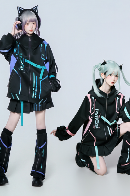 オーバーロードアニメガールジャケット+スカート＋レッグカバー