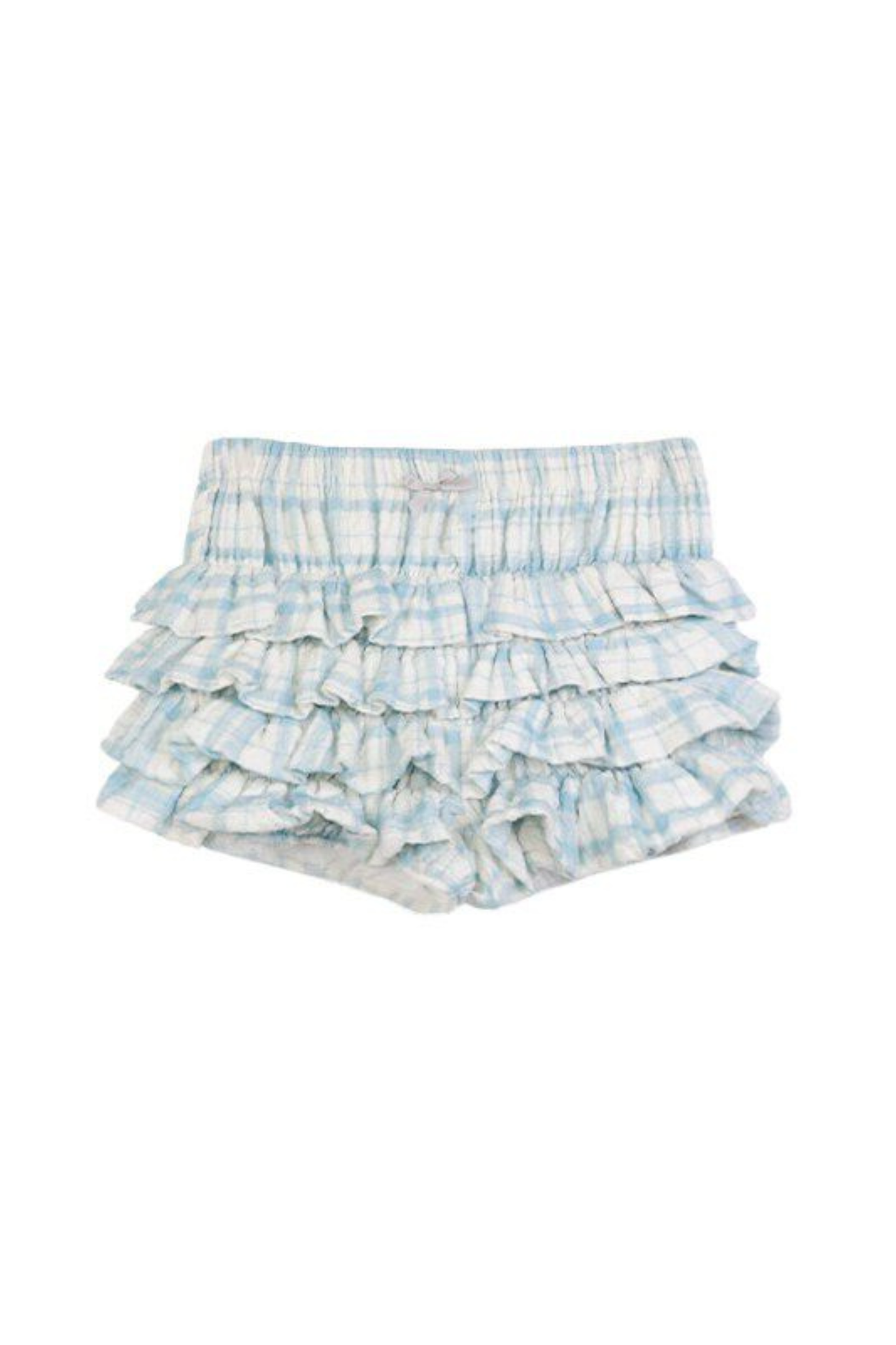 마카롱 피치 티셔츠 + 프릴 퀼로트