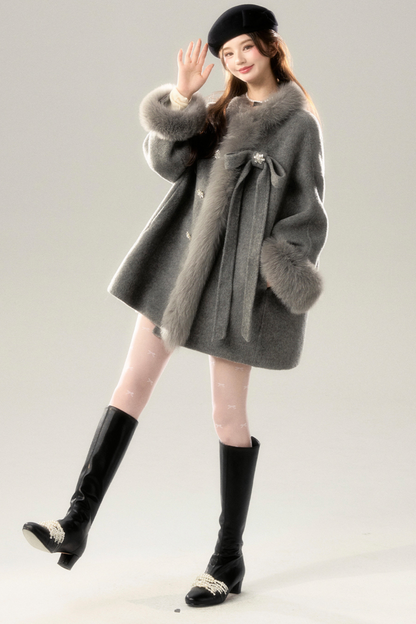 Fox Fur Sweet Bow Coat