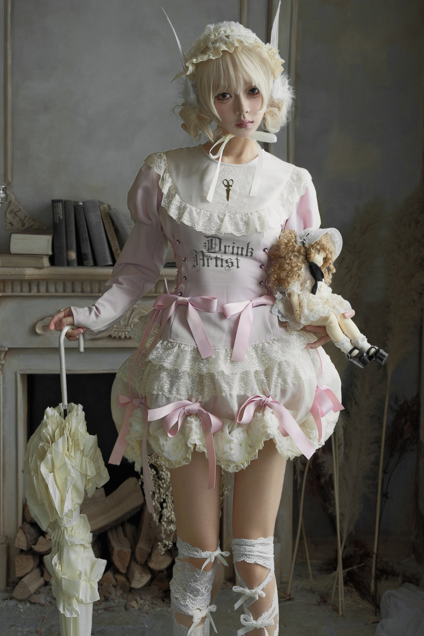 ドローストリングゴシックスイートトップス+ケーキスカート