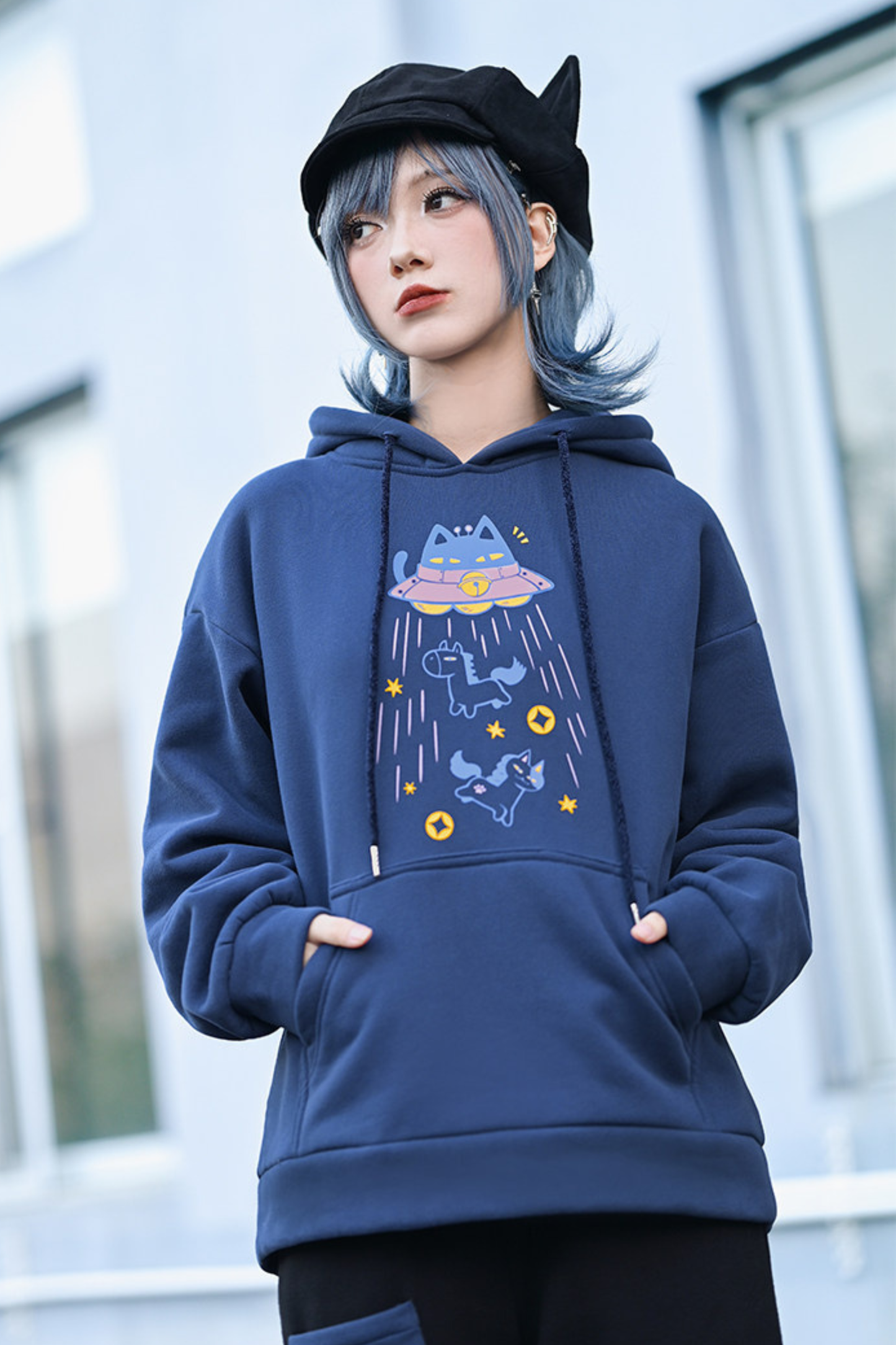 Retro Star Hooded Sweatshirt