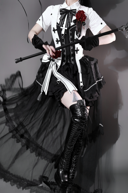 ダークローズゴシックプリンセスロリータセット+ダークローズゴシックプリンスロリータセット