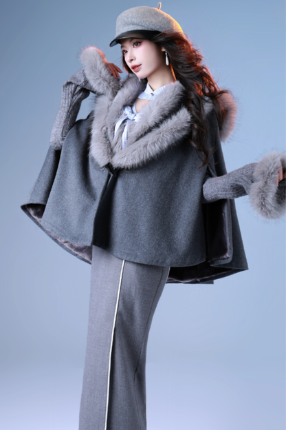 Mode Fur Cape Coat