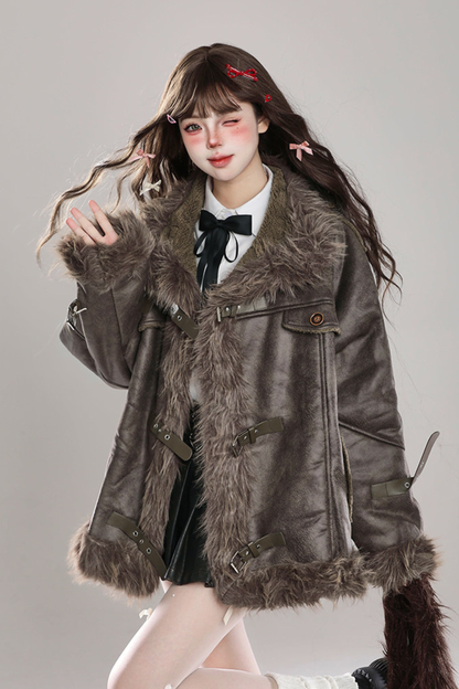 ファースタンドカラーコート