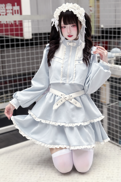 Aqua Dark Kawaii Kleid