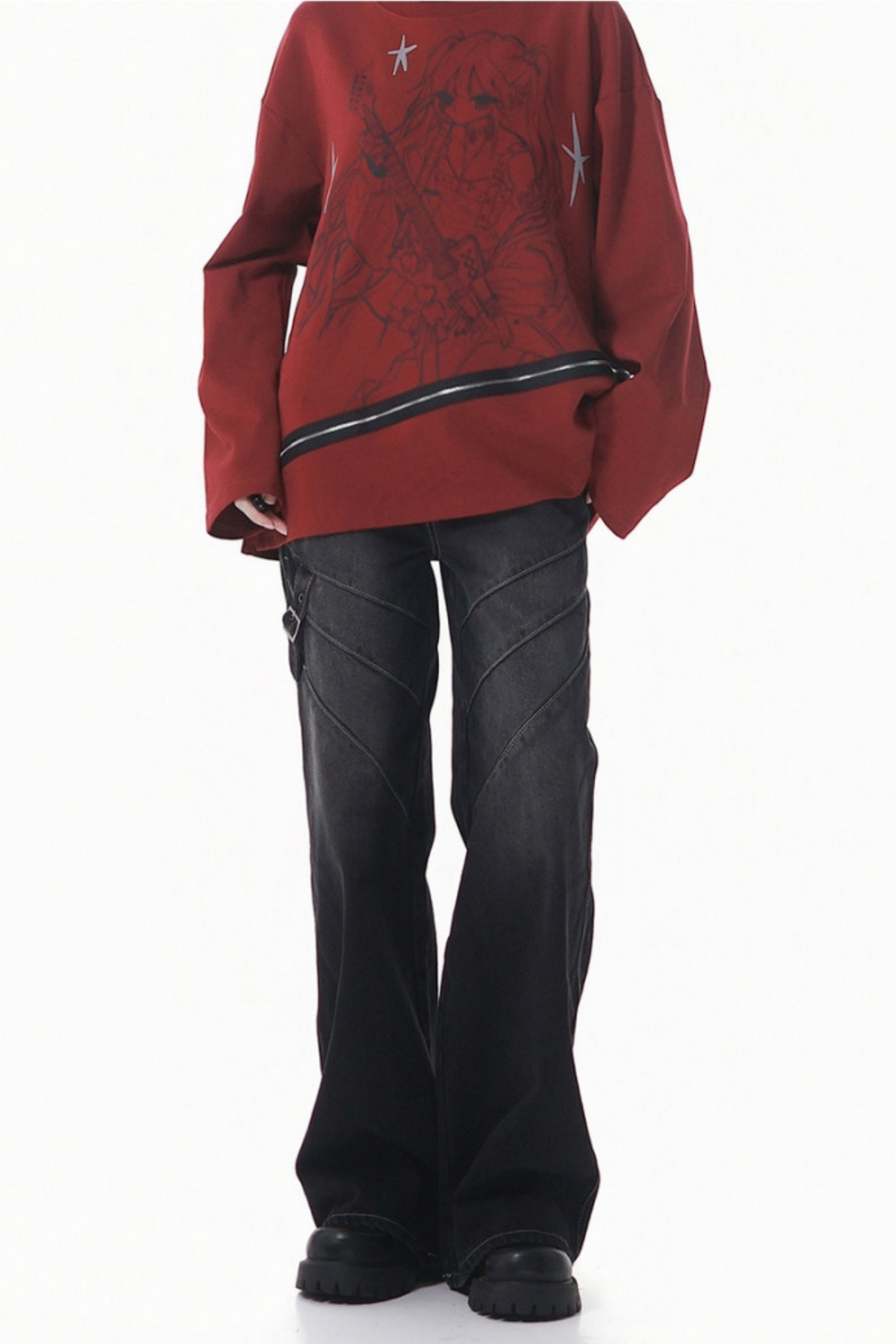 Washed Smoked Straight Leg Pants