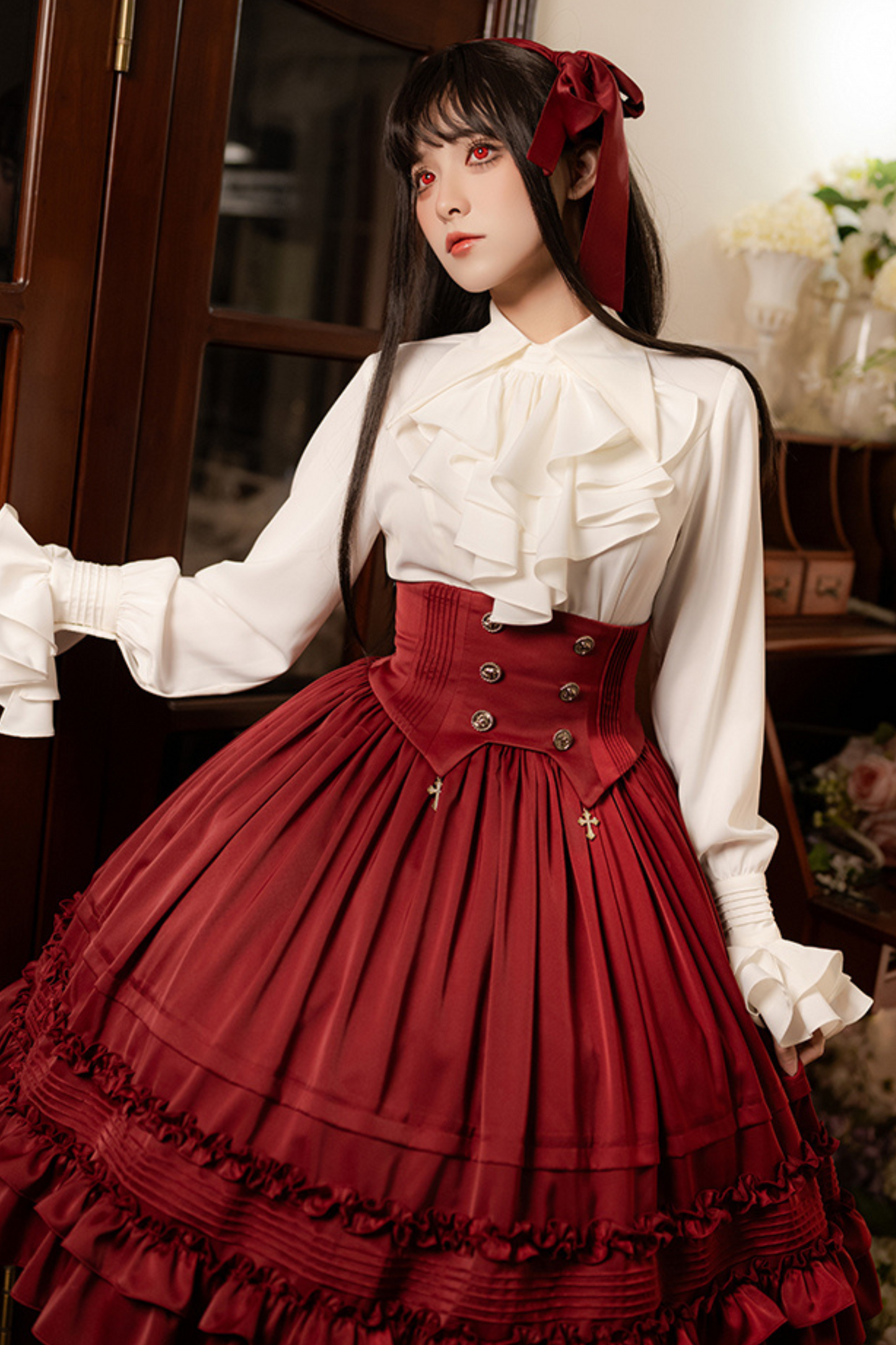 Classic Shirt + Frilled Retro Lolita Skirt