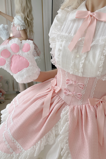 スイートパフリボンロリータドレス