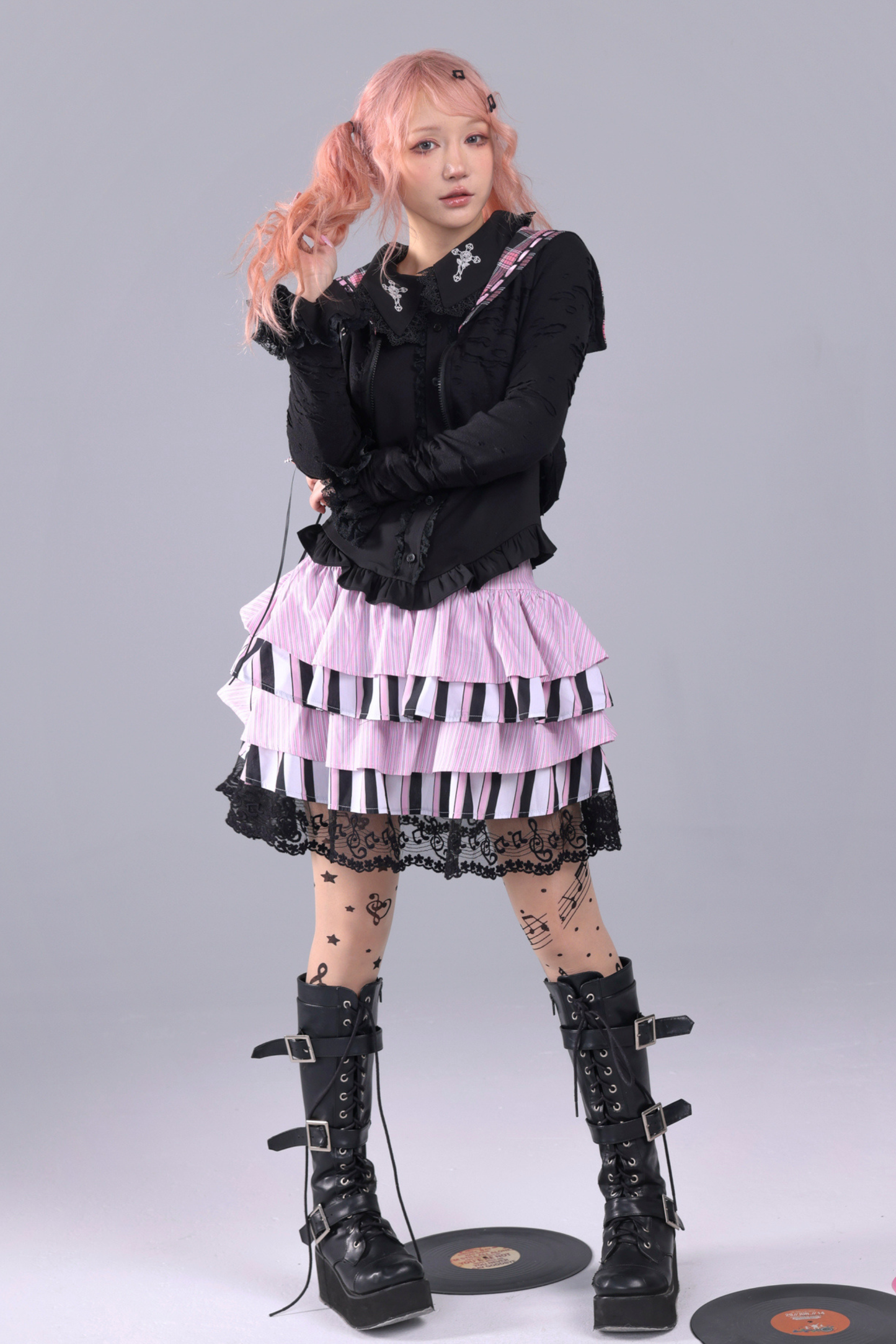 ストライプドシンフォニーフラッフィースカート