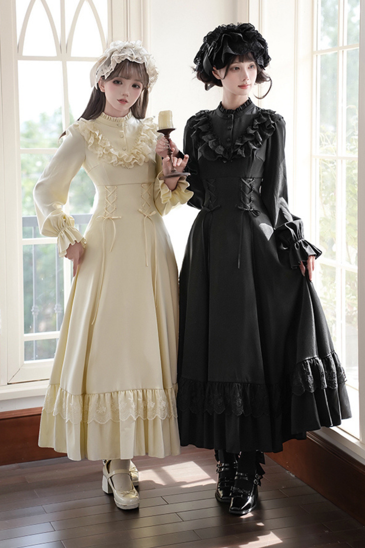 Elegant Dress + Shawl + Ribbon + Headdress