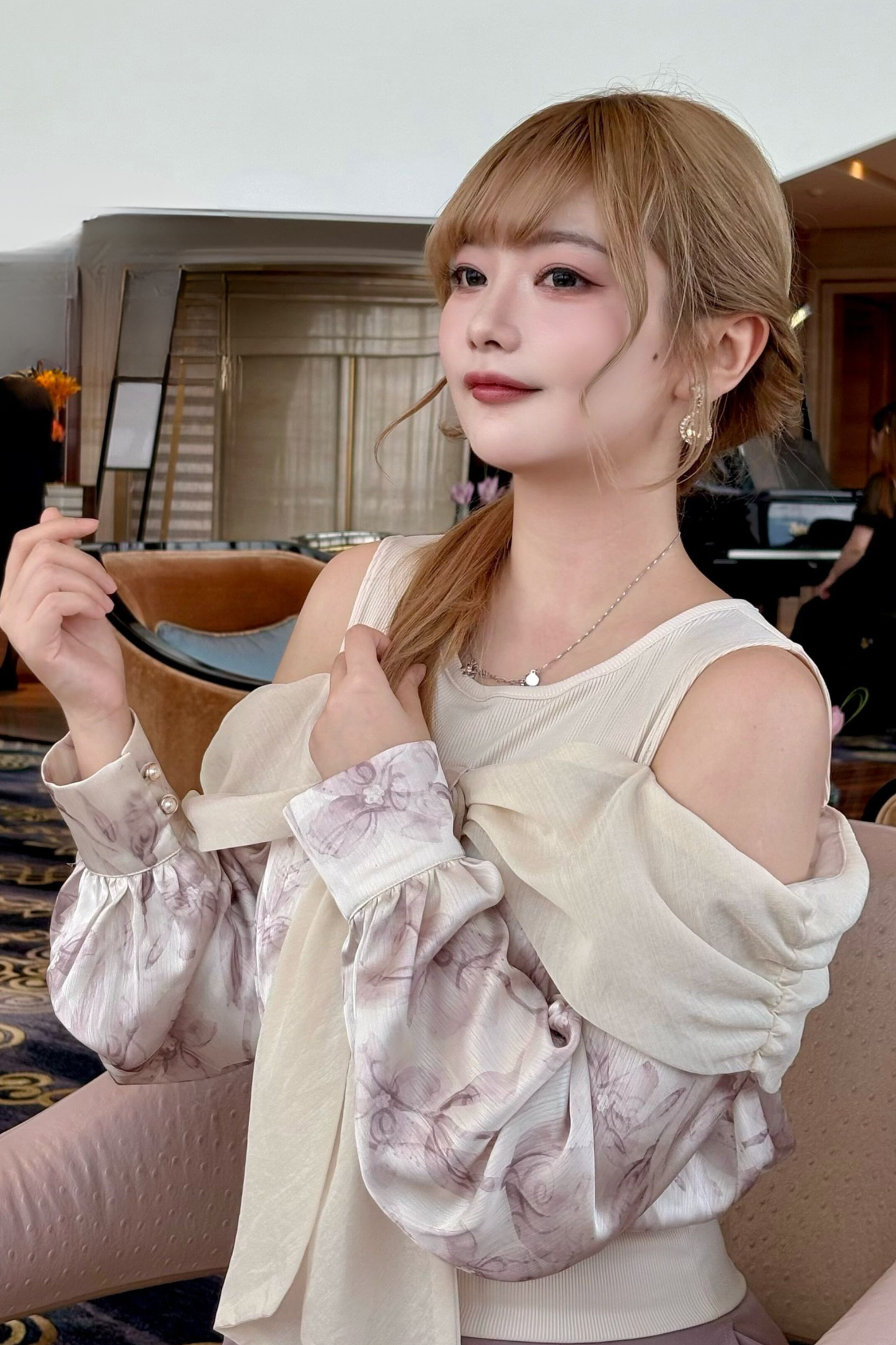 Off-the-shoulder top + mermaid skirt