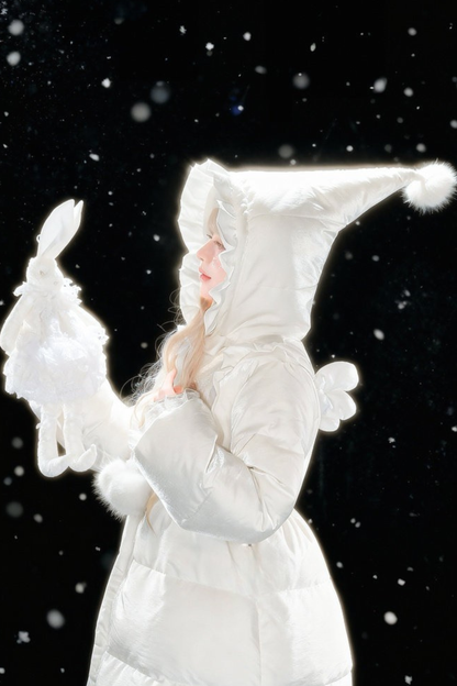 スノーエンジェルホワイトダックダウンジャケット