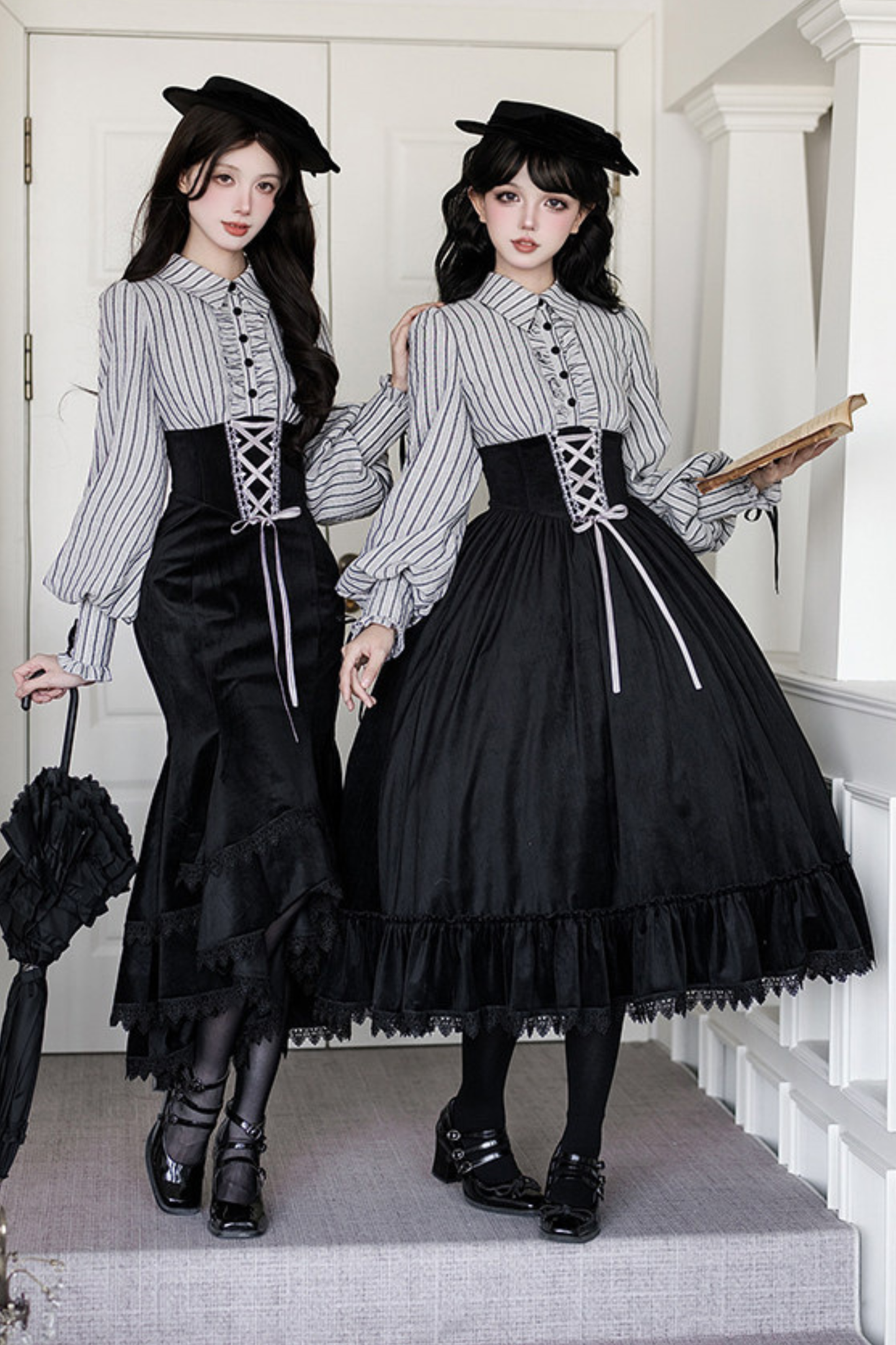 Fishtail Dress + Flare Dress + Hat + Hairband