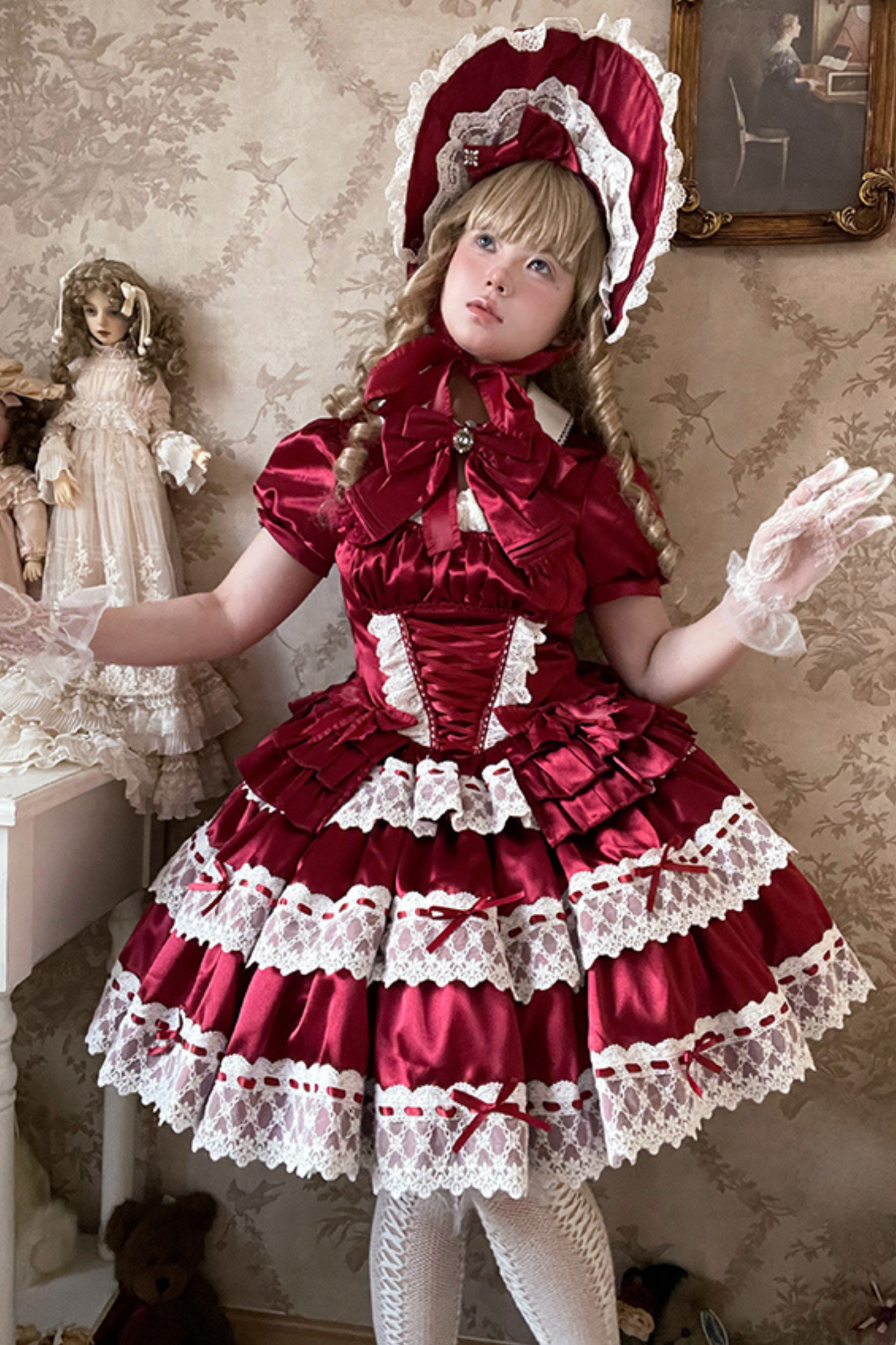 Cream Croissant Old Doll Lolita Dress