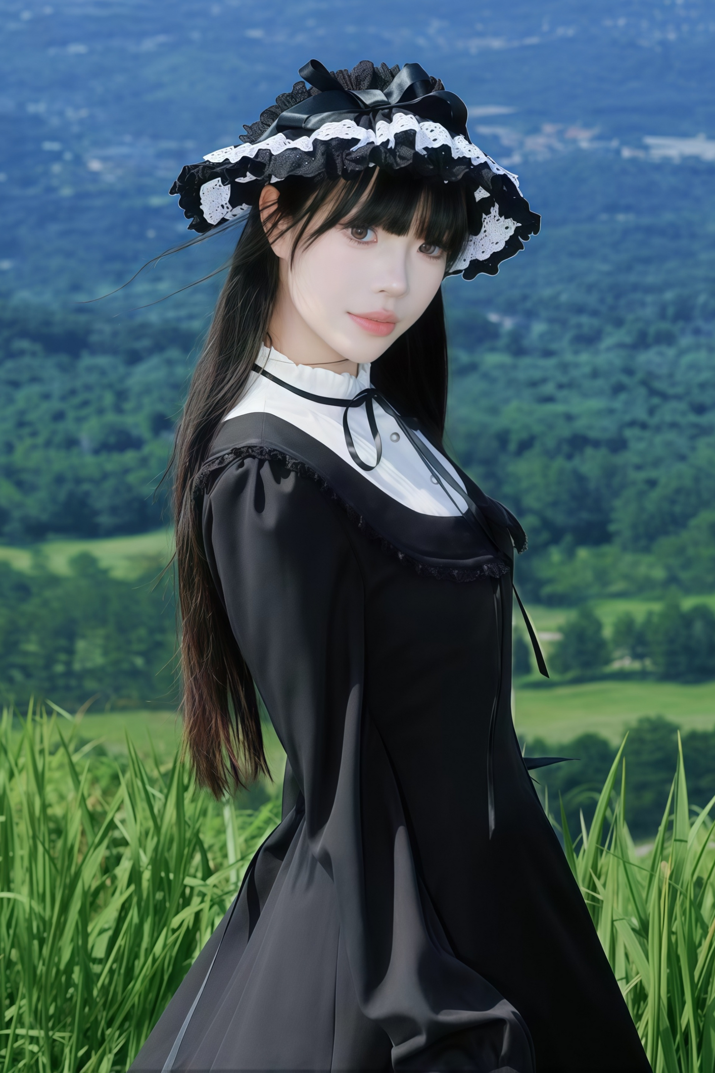 フランスヴィンテージリボンドールドレス