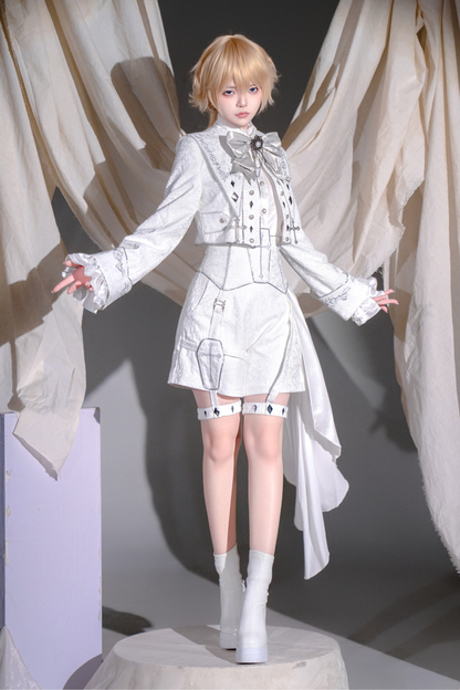 궁정 왕자 퓨어 재킷 + 페이크 칼라 + 셔츠 + 바지