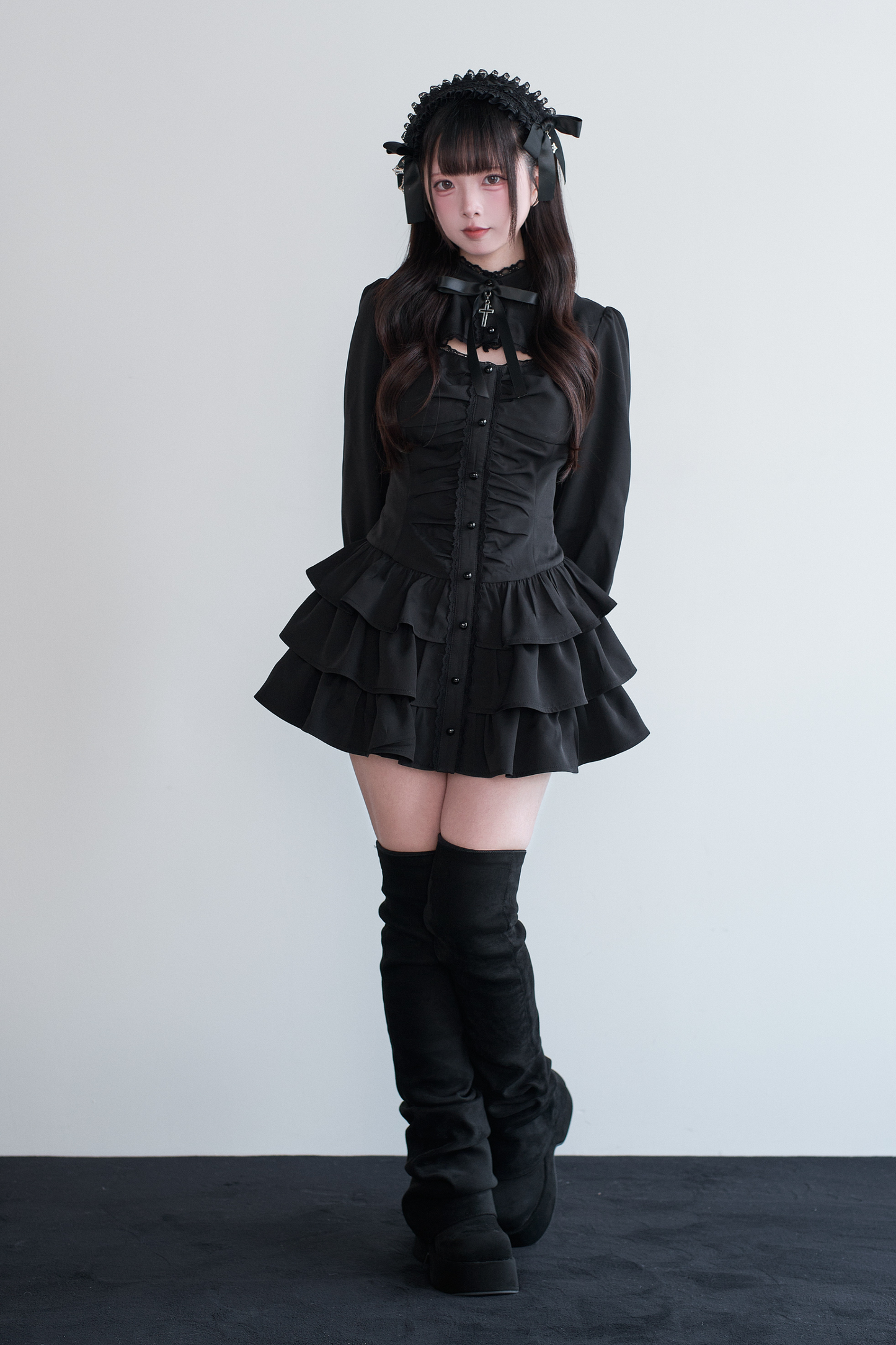 リトルゴスレースリボンドレス+ショートパンツ