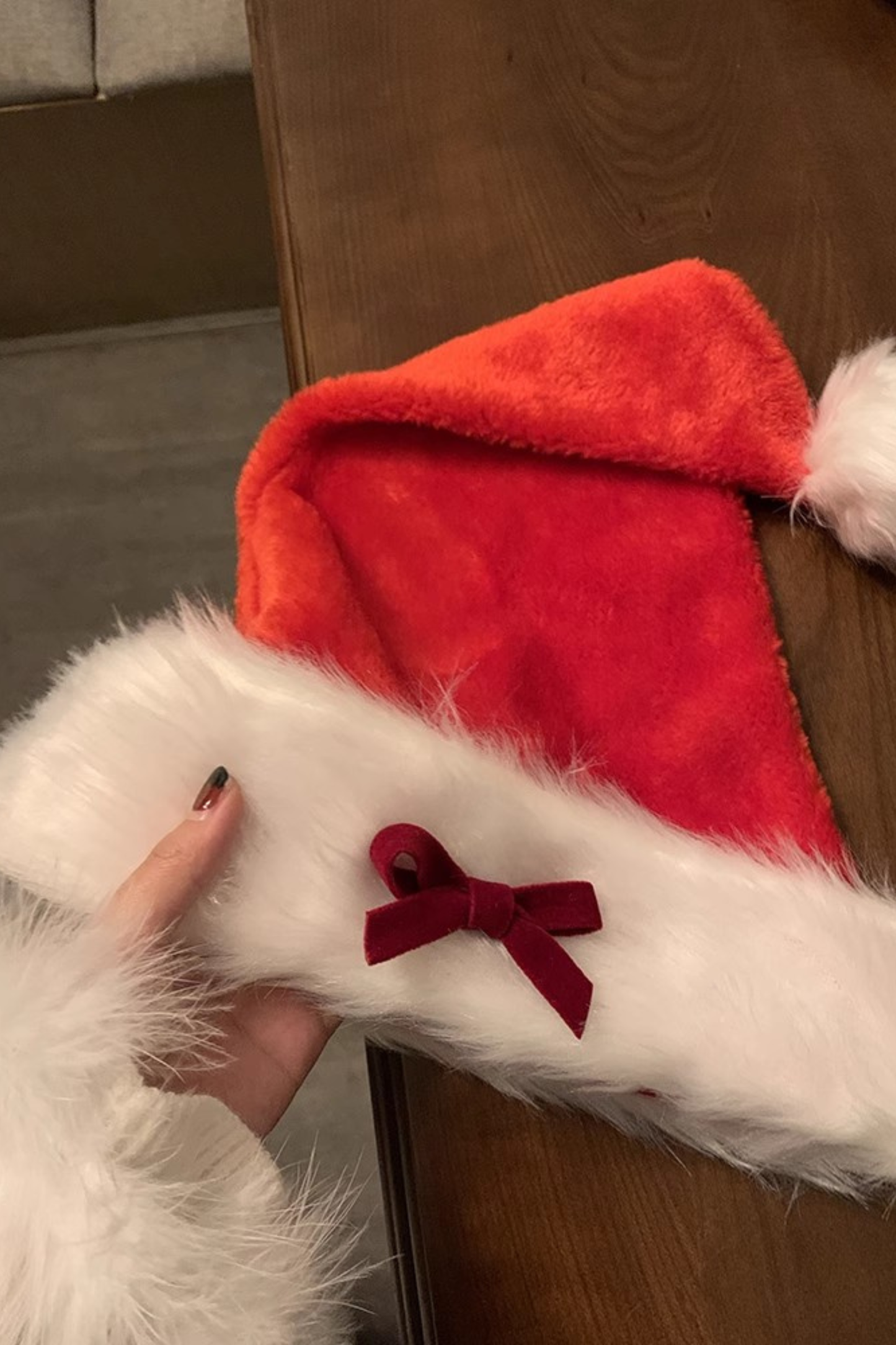 Sweet Cute Ribbon Santa Hat