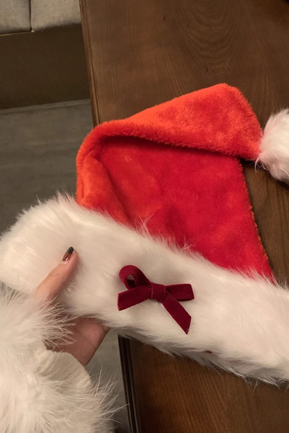 Sweet Cute Ribbon Santa Hat